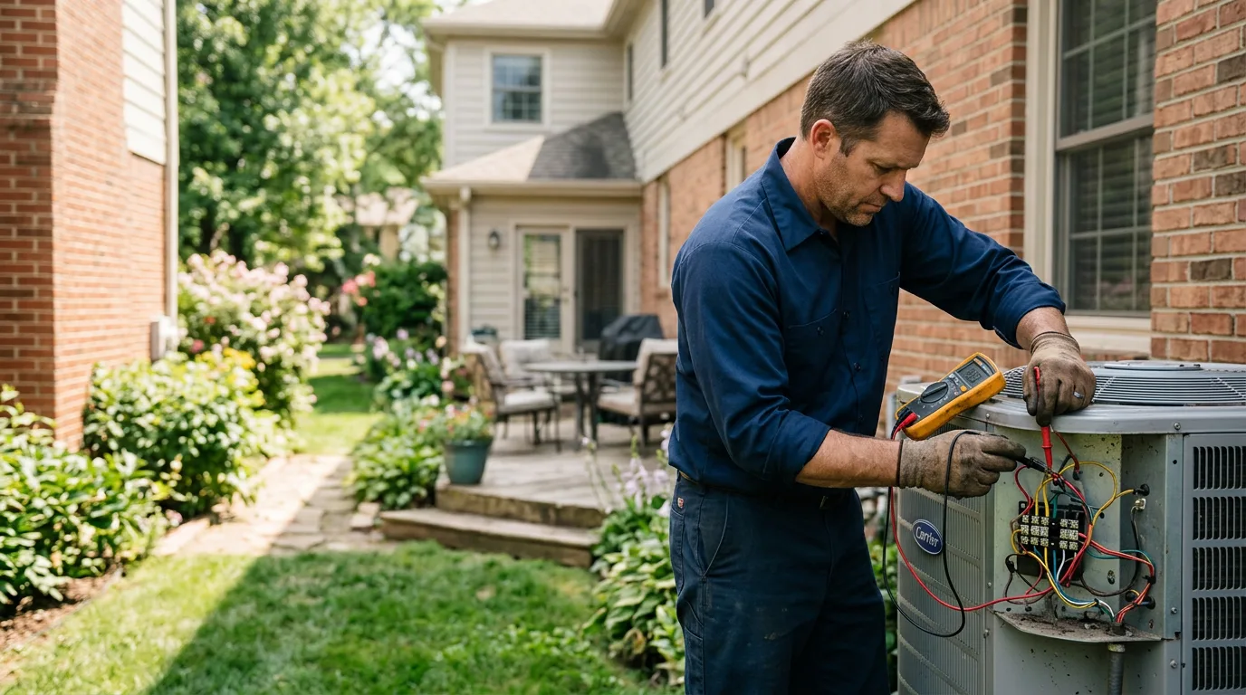 HVAC technician working near New Boston, NH